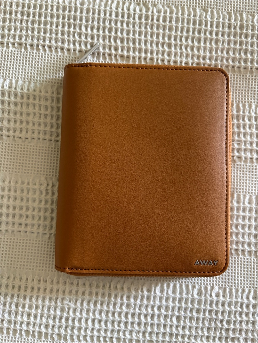 Away Men’s Cognac Leather Zip Travel Wallet